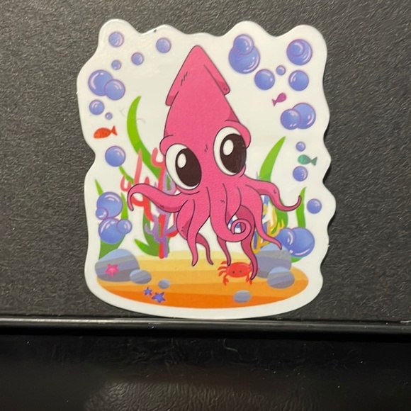 CARTOON SQUID STICKER - Picture 1 of 1